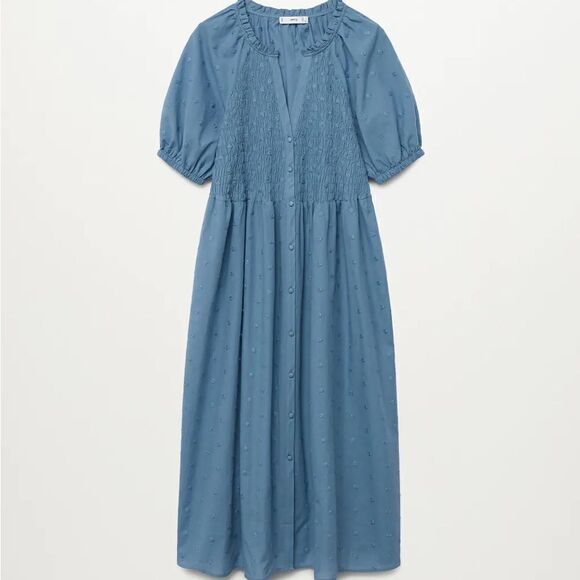 Mango Textured cotton-blend dress - Picture 1 of 1
